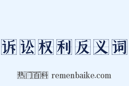 诉讼权利反义词是什么意思的图片